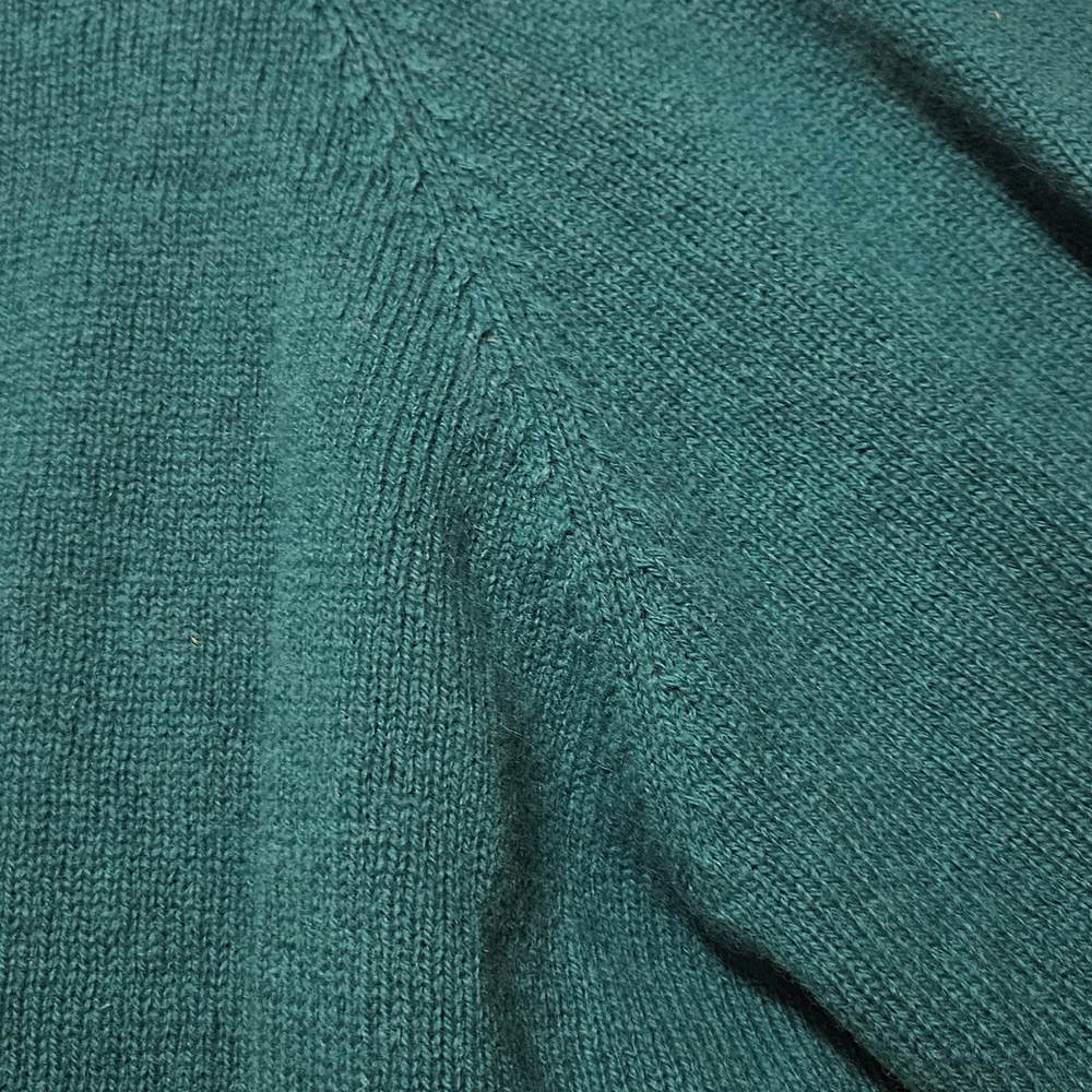 Vintage 100% Wool Talbots Teal Sweater - Picture 4 of 5